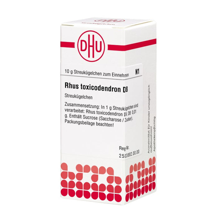 DHU Rhus toxicodendron D8 Streukügelchen, 10 g Globuli