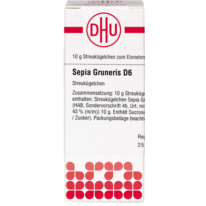 DHU Sepia gruneris D6 Streukügelchen, 10 g Globuli