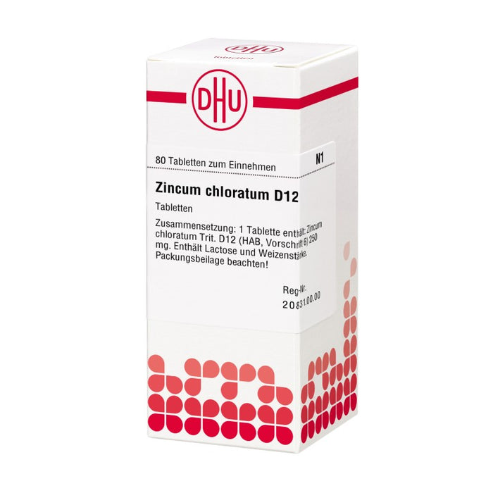 DHU Zincum chloratum D12 Tabletten, 80 pc Tablettes