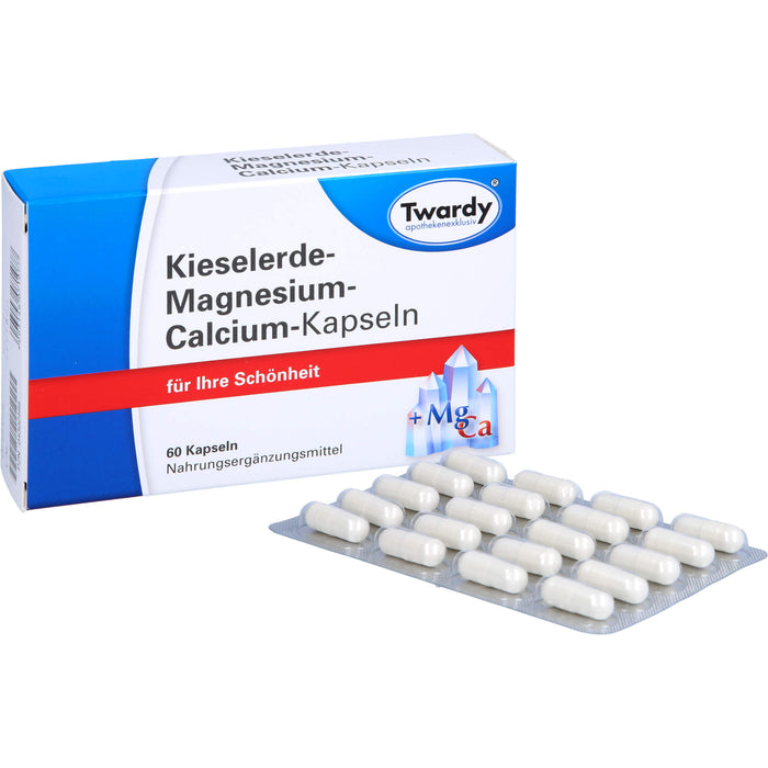 Twardy Kieselerde-Magnesium-Calcium-Kapseln für Ihre Schönheit, 60 St. Kapseln