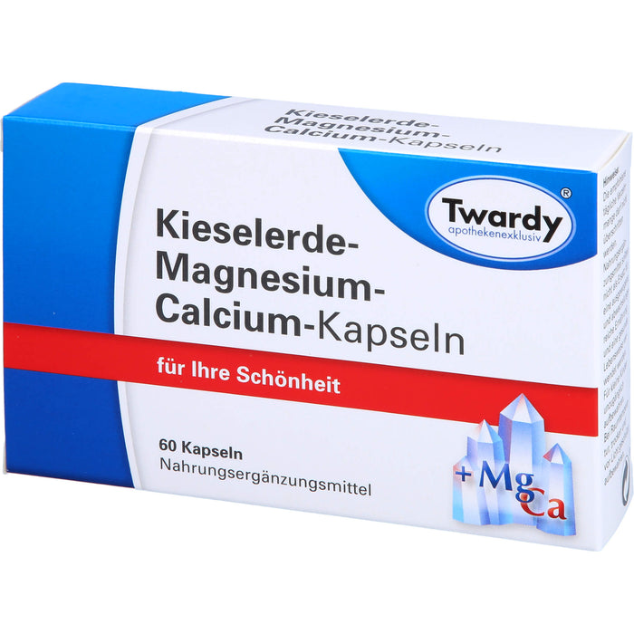 Twardy Kieselerde-Magnesium-Calcium-Kapseln für Ihre Schönheit, 60 St. Kapseln