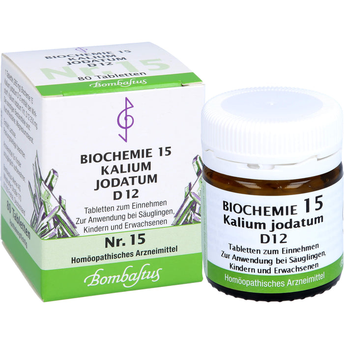 Biochemie 15 Kalium jodatum Bombastus D12 Tbl., 80 St TAB