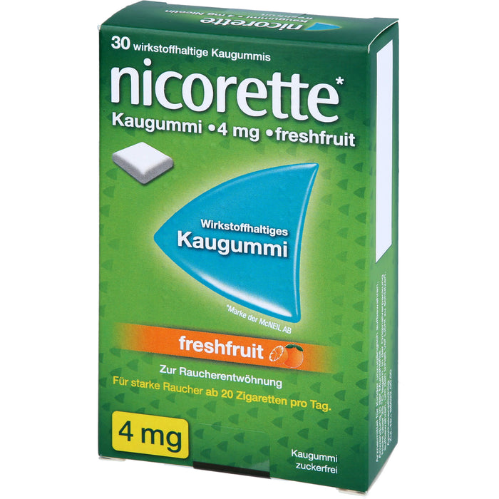 Nicorette 4mg Freshfruit Emra Kaugummi, 30 St KGU