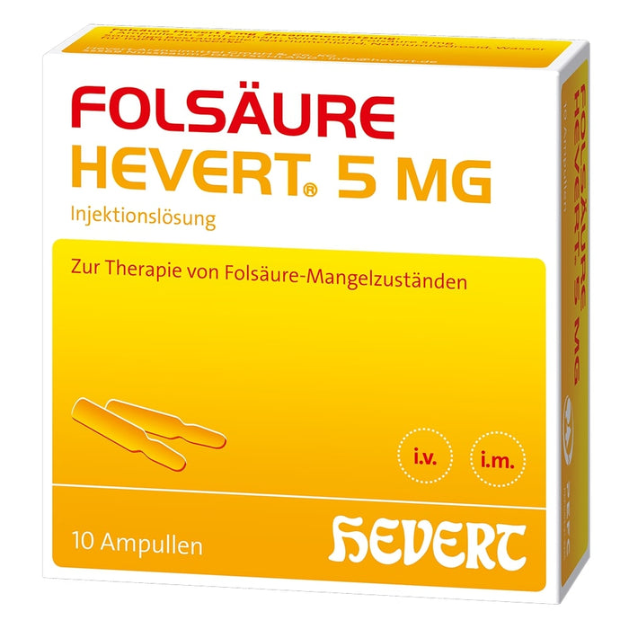 Folsäure Hevert 5 mg Ampullen, 10 pc Ampoules