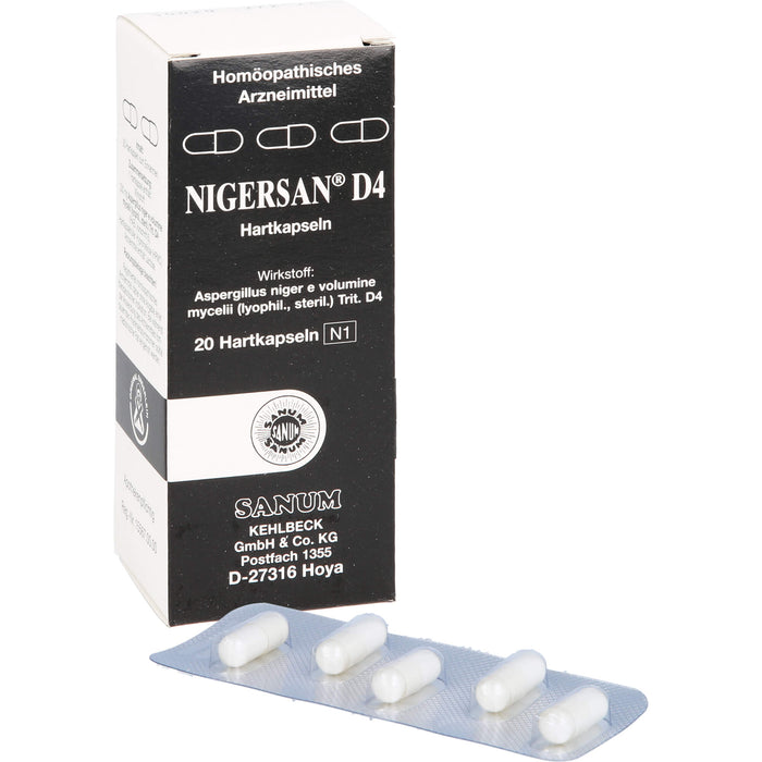 SANUM KEHLBECK Nigersan D4 Hartkapseln, 20 pc Capsules