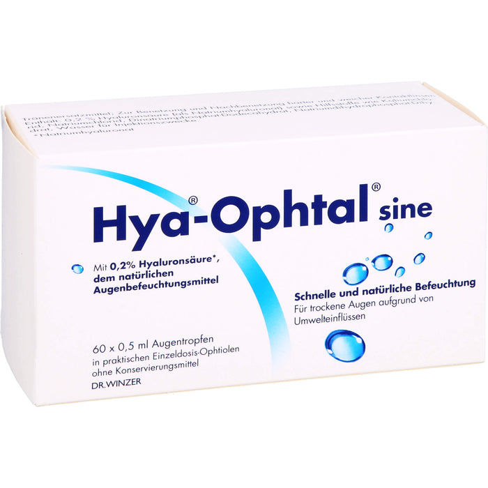 Hya-Ophtal  Lösung zur Erfrischung und Befeuchtung, 60 pcs. Solution