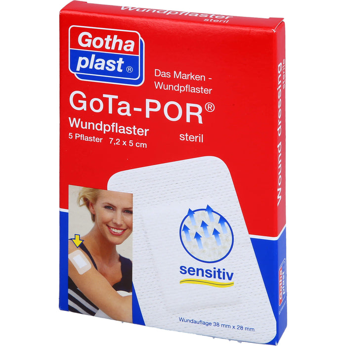 GoTa-POR Wundpflaster steril 7,2cmx5cm, 5 pcs. Patch