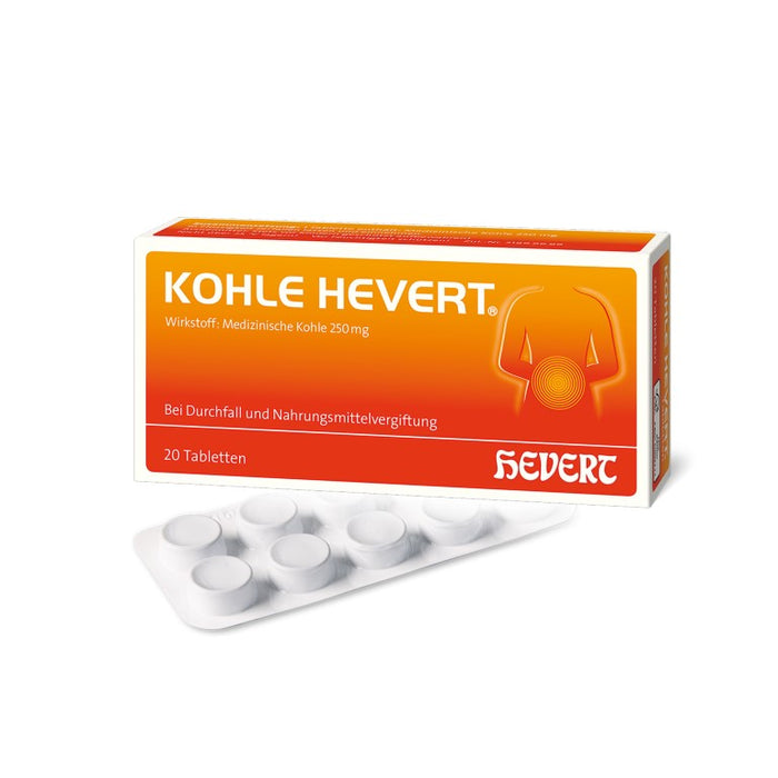 Kohle Hevert Tabletten, 20 pc Tablettes