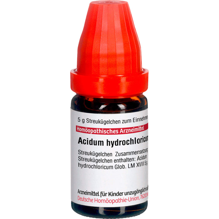 DHU Acidum hydrochloricum LM XVIII Streukügelchen, 5 g Globules