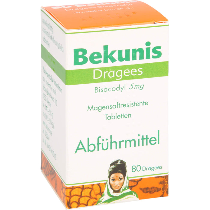 Bekunis Dragees Bisacodyl 5 mg Abführmittel, 80 pc Tablettes