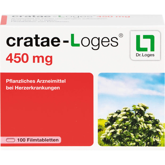 cratae-loges 450 mg Filmtabletten bei Herzerkrankungen, 100 pc Tablettes