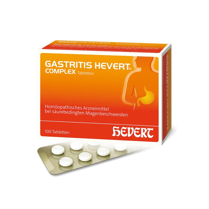 Gastritis Hevert complex bei säurebedingten Magenbeschwerden, 100 St. Tabletten