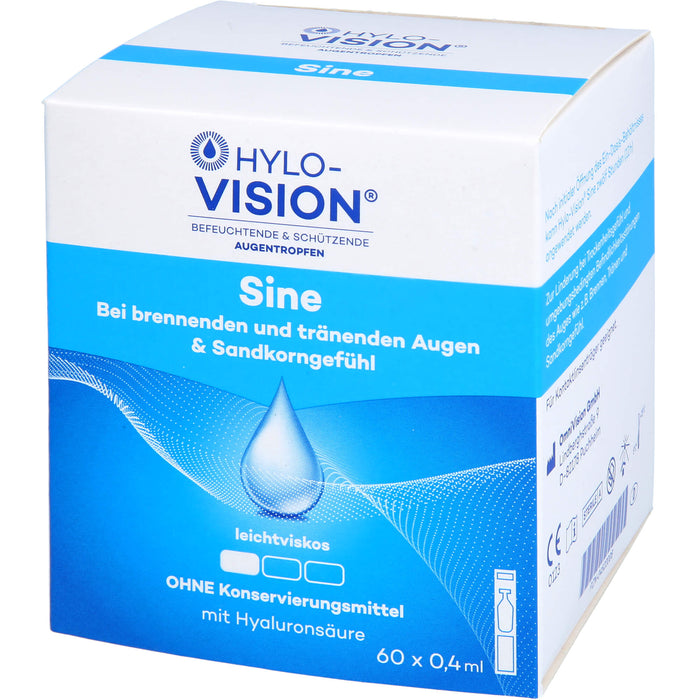 HYLO-VISION Sine Augentropfen bei brennenden Augen, 60 pc Ampoules