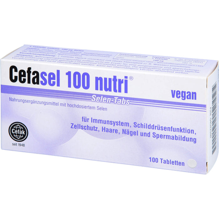 Cefasel 100 nutri Selen-Tabs Tabletten, 100 pcs. Tablets