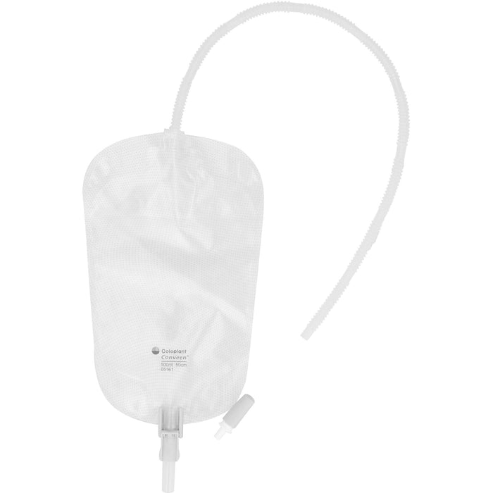 CONVEEN unsteriler Urin-Beinbeutel für eine zuverlässige und diskrete Versorgung 500 ml mit einem 50 cm Schlauch, 10 pcs. Sachets