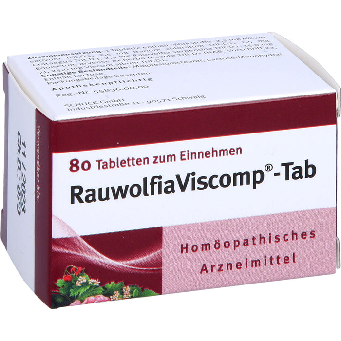 Rauwolfia Viscomp -Tab Tabletten, 80 pc Tablettes