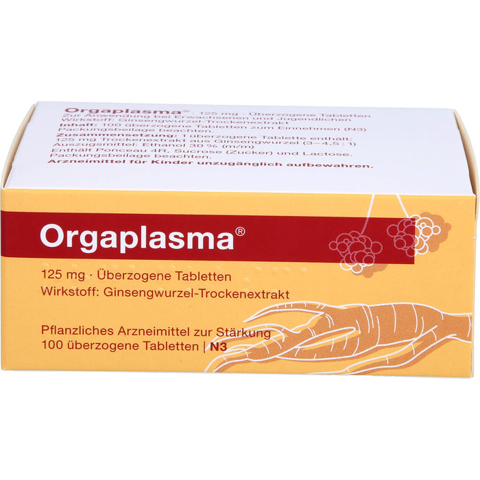 Orgaplasma, 125 mg, Überzogene Tabletten, 100 pc Tablettes