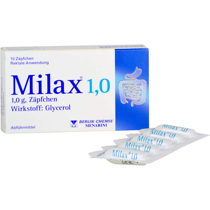 BERLIN-CHEMIE Milax 1,0 g Zäpfchen Abführmittel, 10 St. Zäpfchen