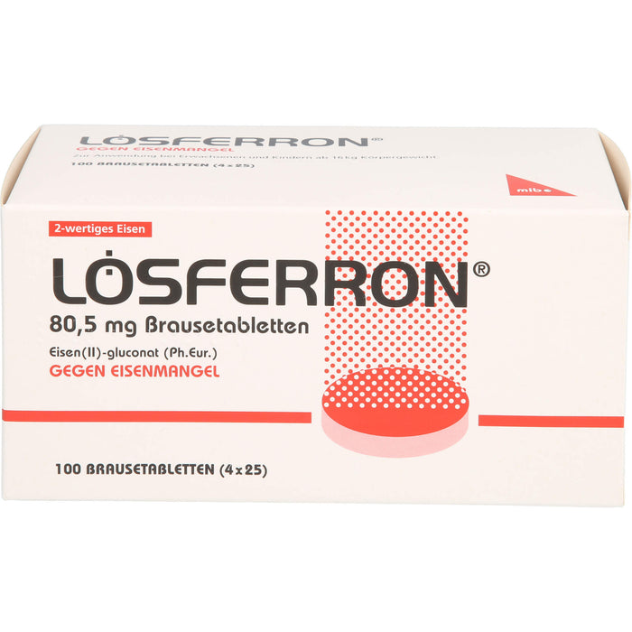 LÖSFERRON Brausetabletten gegen Eisenmangel, 100 pcs. Tablets