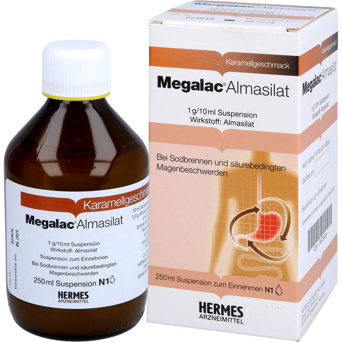 Megalac Almasilat, 1 g/10 ml Suspension, 250 ml SUS