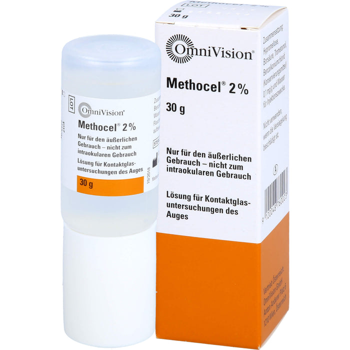 OmniVision Methocel 2% Lösung für Kontaktglasuntersuchungen des Auges, 30 g Solution