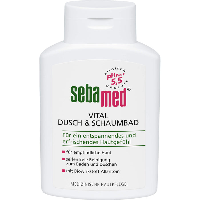 sebamed Vital Dusch + Schaumbad, 200 ml Solution