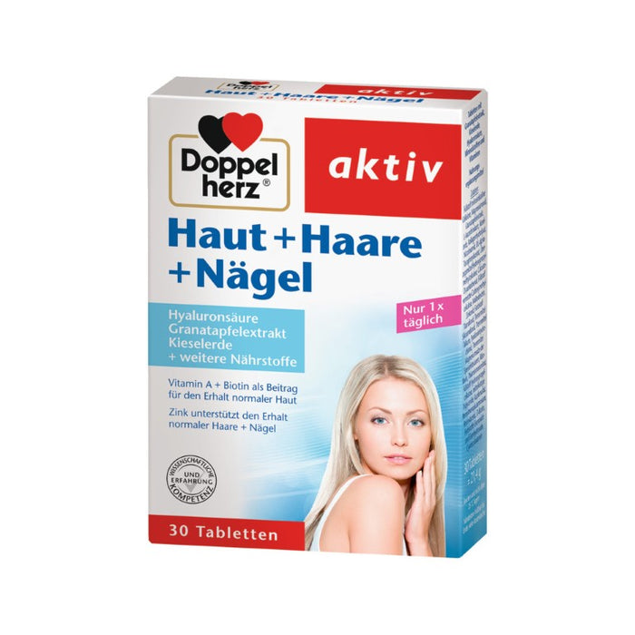 Doppelherz Haut + Haare + Nägel Tabletten, 30 St. Tabletten