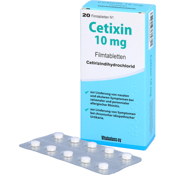 Cetixin 10 mg Filmtabletten bei Allergien, 20 pc Tablettes