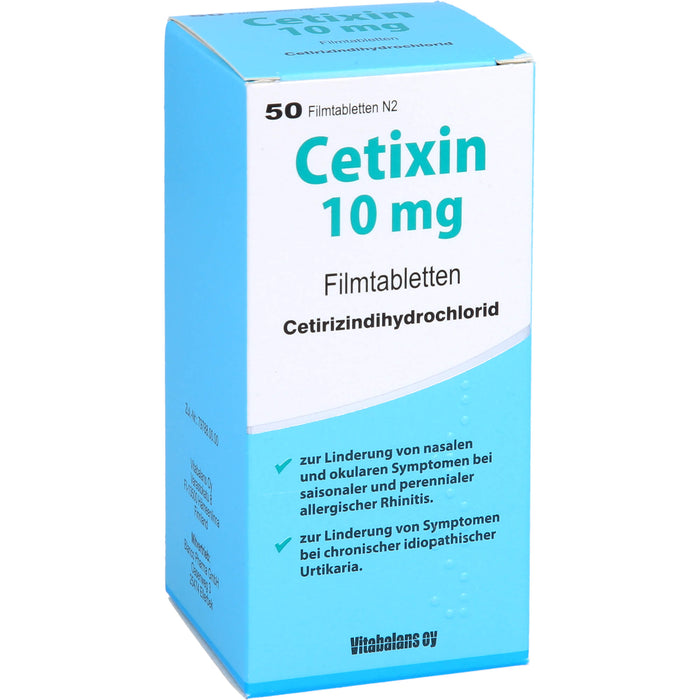 Cetixin 10 mg Filmtabletten bei Allergien, 50 pcs. Tablets