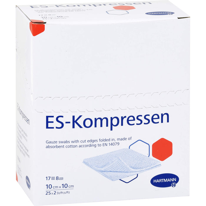 ES-Kompresse steril 10 x 10 cm 8f CPC, 50 St. Kompressen