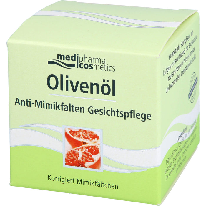 medipharma cosmetics Olivenöl Anti-Mimikfalten Gesichtspflege, 50 ml Crème