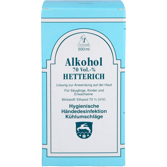 ALKOHOL 70 VOL % HETTERICH, 500 ml LOE