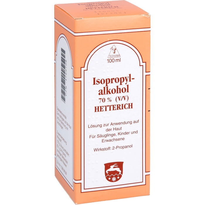 Isopropylalkohol 70 % Hetterich Desinfektionslösung, 100 ml Solution