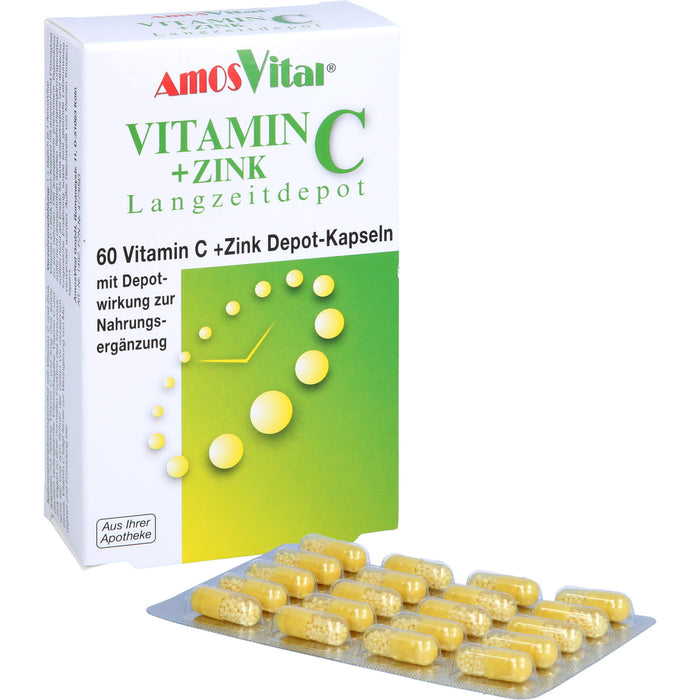 Vitamin C + Zink Depot Kapseln, 60 St. Kapseln