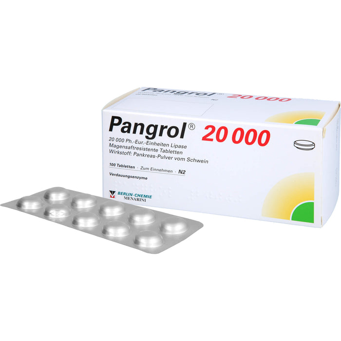 BERLIN-CHEMIE Pangrol 20000 Filmtabletten Verdauungsenzyme, 100 pcs. Tablets