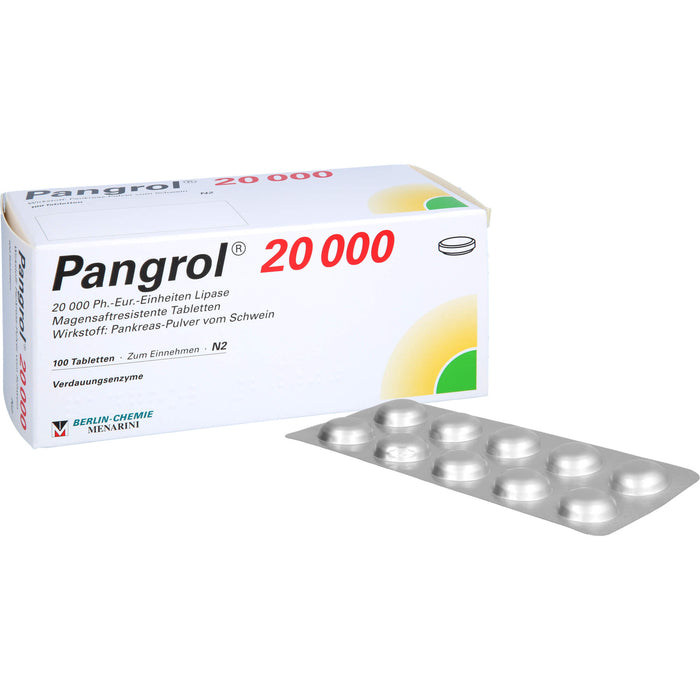 BERLIN-CHEMIE Pangrol 20000 Filmtabletten Verdauungsenzyme, 100 pcs. Tablets