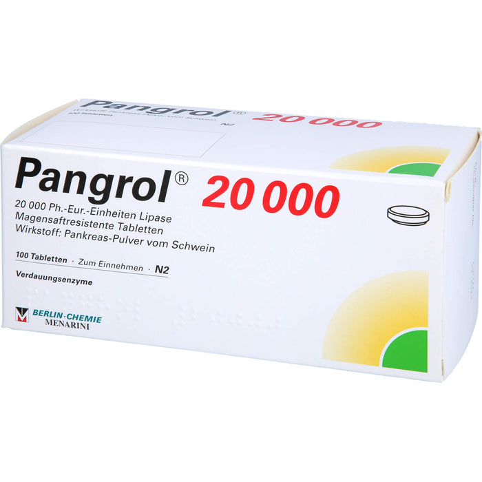 BERLIN-CHEMIE Pangrol 20000 Filmtabletten Verdauungsenzyme, 100 pcs. Tablets