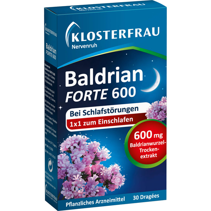 Klosterfrau Nervenruh Baldrian Forte 600 Dragées, 30 St. Tabletten