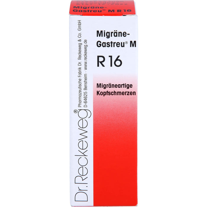 Migräne-Gastreu M R16 Mischung bei migräneartigen Kopfschmerzen, 22 ml Lösung