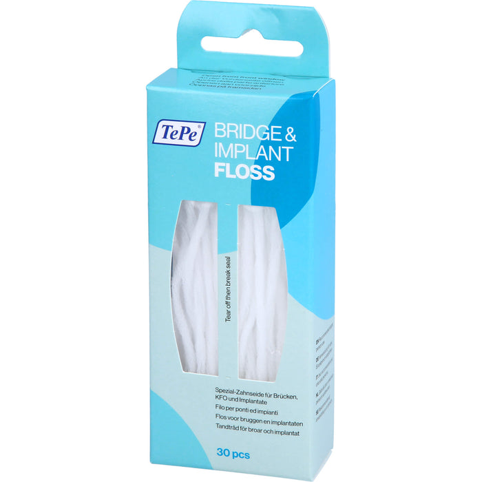 TePe Bridge & Implant Floss Spezial-Zahnseide für Brücken und Implantate, 1 pc Fil dentaire