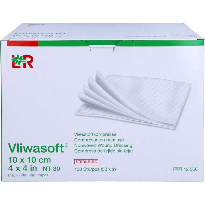 VLIWASOFT Vlieskompressen steril 10 x 10 cm, 100 pcs. Compresses