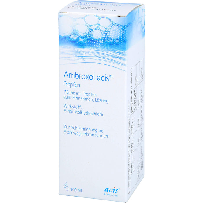 Ambroxol acis Tropfen 7,5 mg / ml zur Schleimlösung bei Atemwegserkrankungen, 100 ml Solution