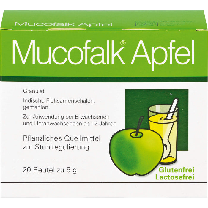 Mucofalk Apfel Granulat Quellmittel zur Stuhlregulierung, 20 pc Sachets