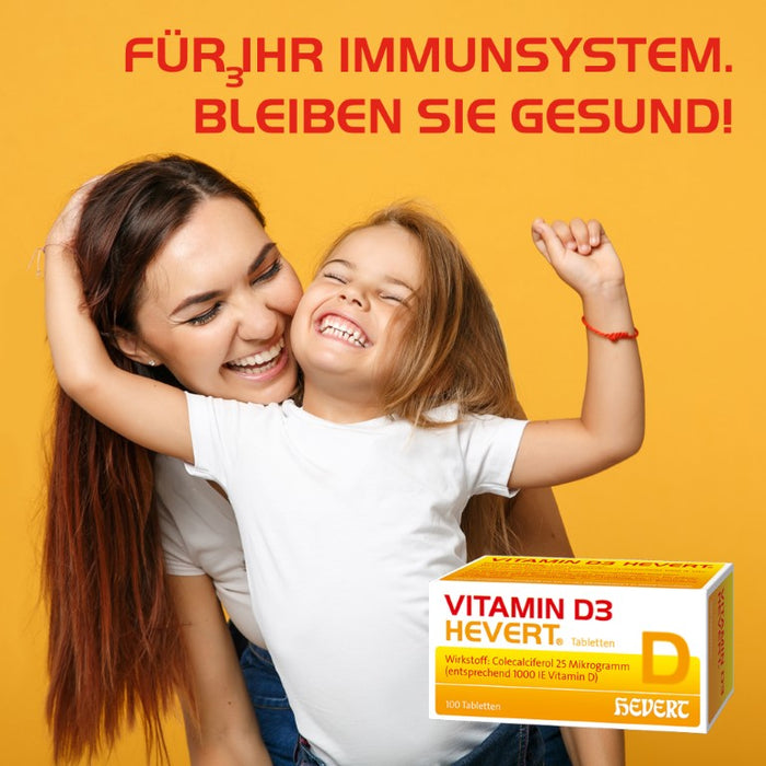 Vitamin D3 Hevert 1000 I.E. Tabletten, 100 pc Tablettes