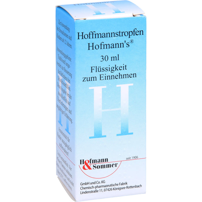 Hoffmannstropfen zur Belebung bei Abgespanntheit , Lustlosigkeit, Schwächeanfällen, Übelkeit und Völlegefühl, 30 ml Solution