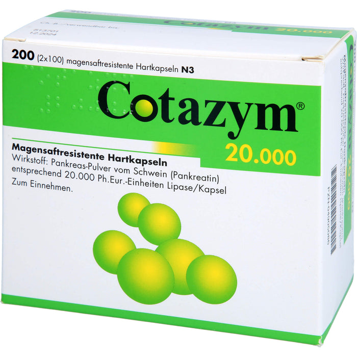 Cotazym 20.000 Magensaftresistente Hartkapseln, 200 St KMR