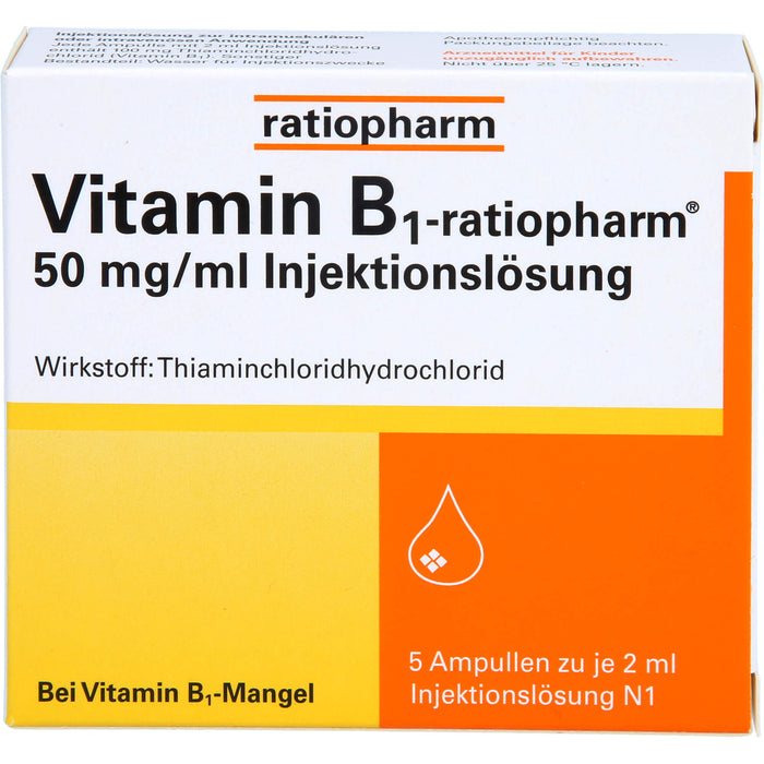 Vitamin B1-ratiopharm 50 mg/ml Injektionslösung, 5 pc Ampoules