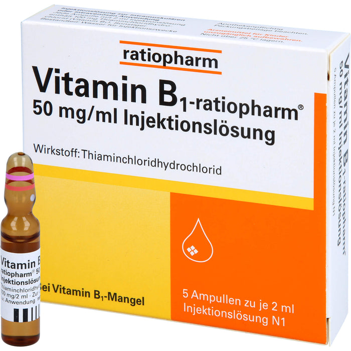 Vitamin B1-ratiopharm 50 mg/ml Injektionslösung, 5 pc Ampoules