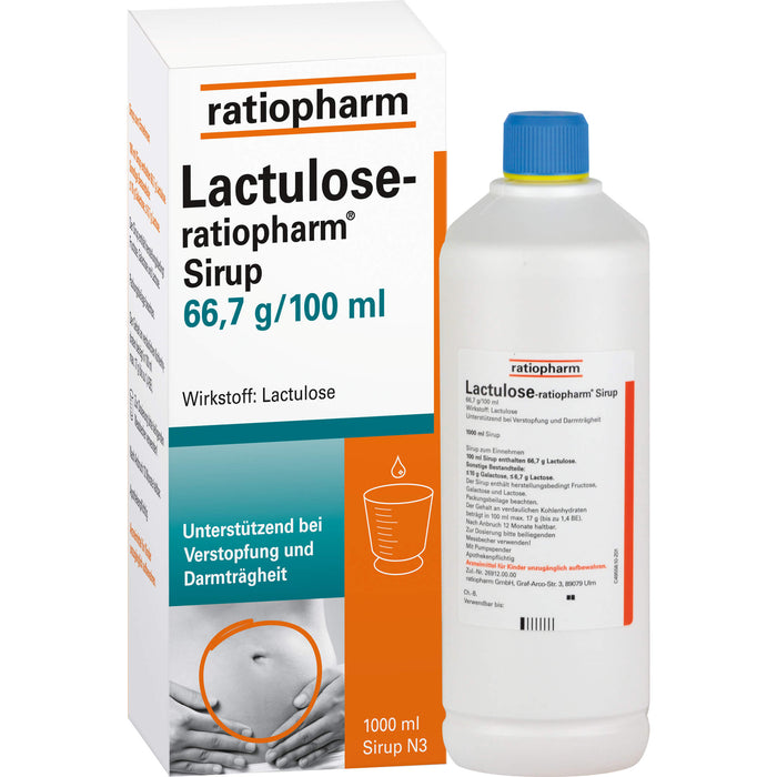 Lactulose-ratiopharm Sirup, 1000 ml Solution