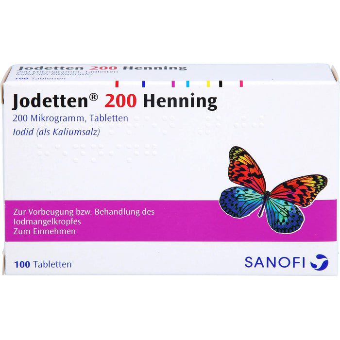 Jodetten 200 Henning, 200 Mikrogramm, Tabletten, 100 pcs. Tablets